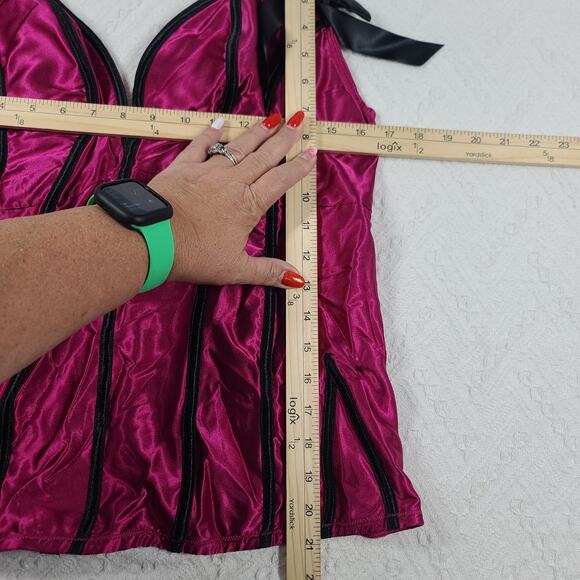 Cacique women's pink and black corset NWT Size 22/24 intimates feminine lingerie - Picture 4 of 7